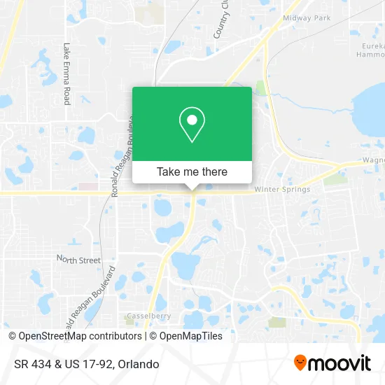 SR 434 & US 17-92 map