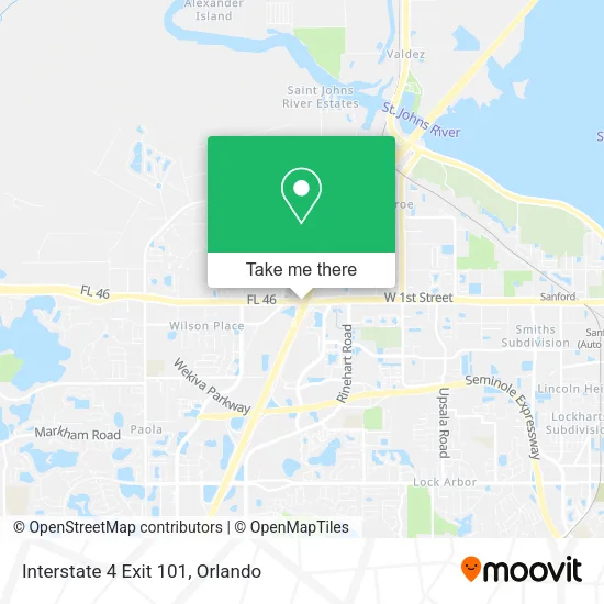 Interstate 4 Exit 101 map