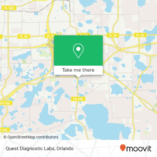 Quest Diagnostic Labs map