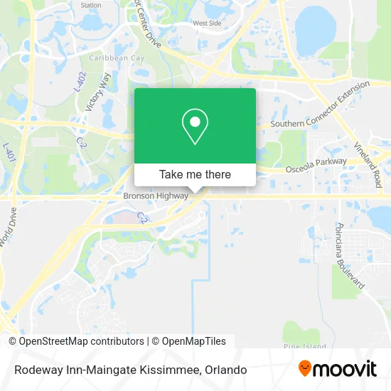 Mapa de Rodeway Inn-Maingate Kissimmee