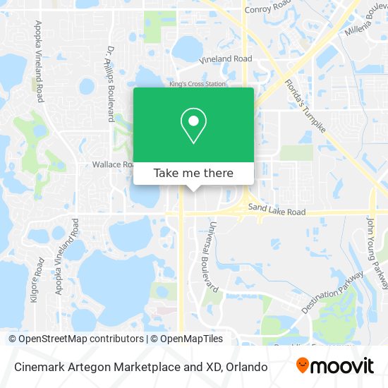 Cinemark Artegon Marketplace and XD map