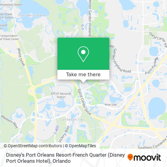 Mapa de Disney's Port Orleans Resort-French Quarter (Disney Port Orleans Hotel)