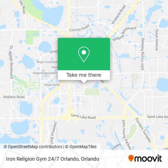Mapa de Iron Religion Gym 24/7 Orlando