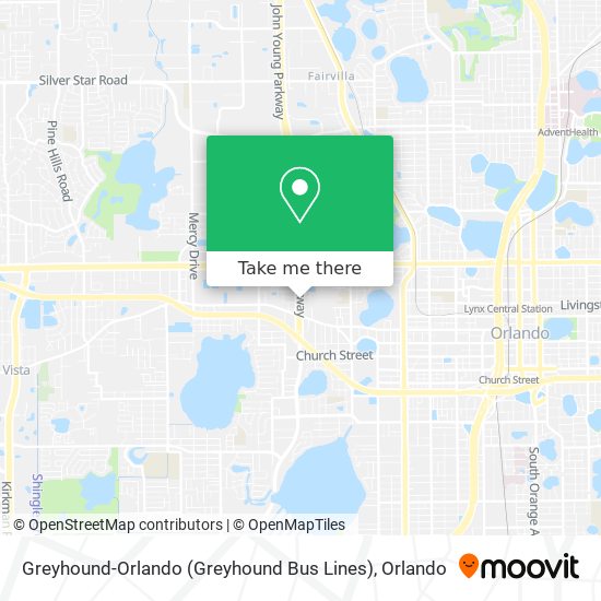 Mapa de Greyhound-Orlando (Greyhound Bus Lines)