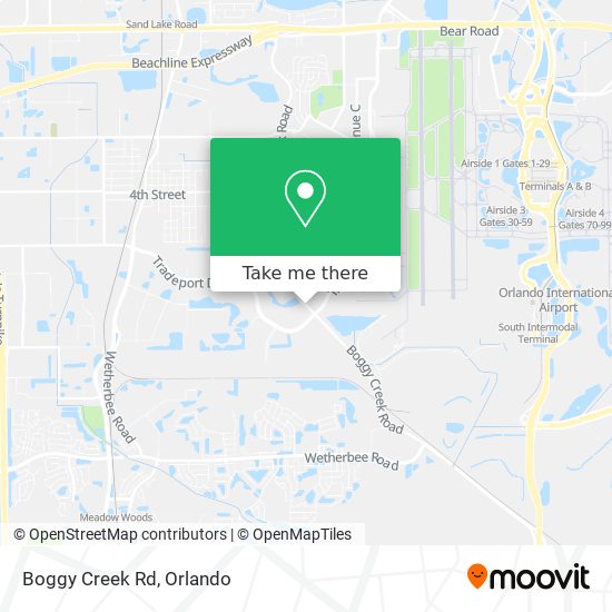 Boggy Creek Rd map