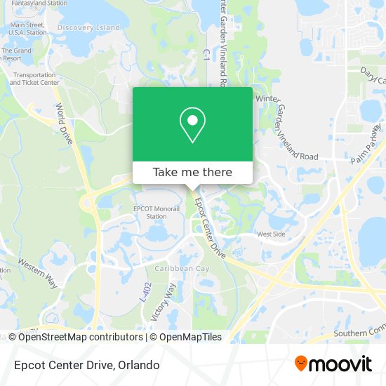 Mapa de Epcot Center Drive