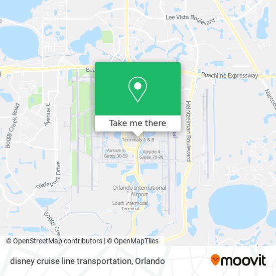 disney cruise line transportation map