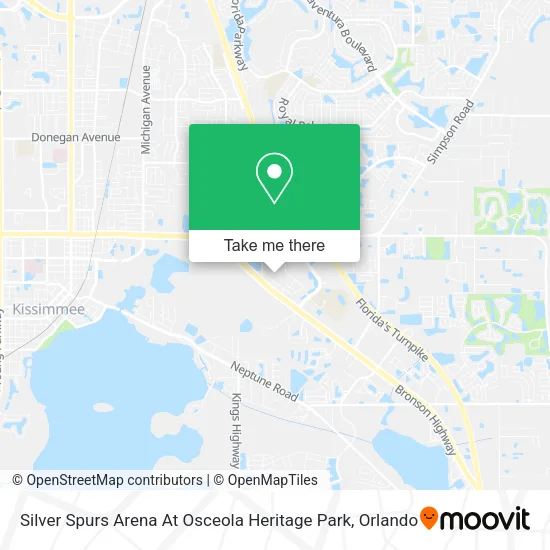 Silver Spurs Arena At Osceola Heritage Park map