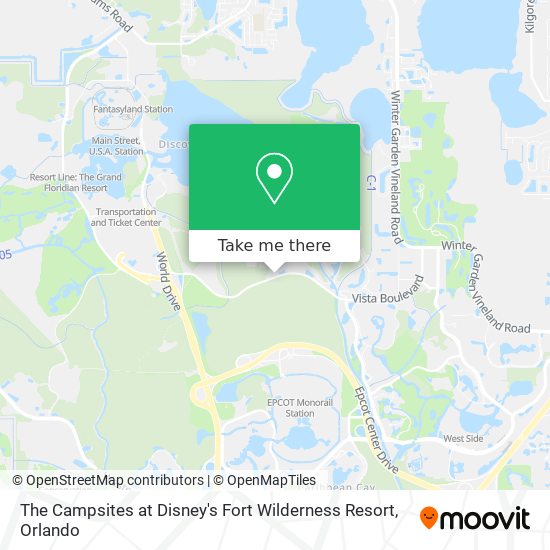 The Campsites at Disney's Fort Wilderness Resort map