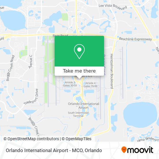 Orlando International Airport - MCO map