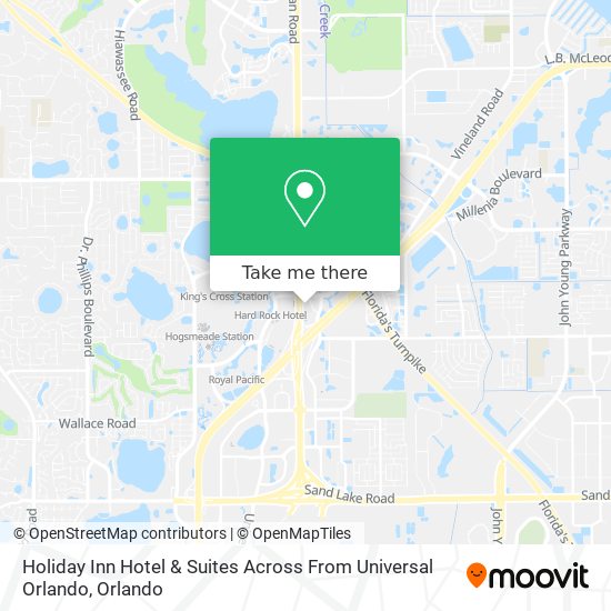 Holiday Inn Hotel & Suites Across From Universal Orlando map