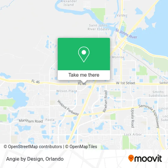 Angie by Design map