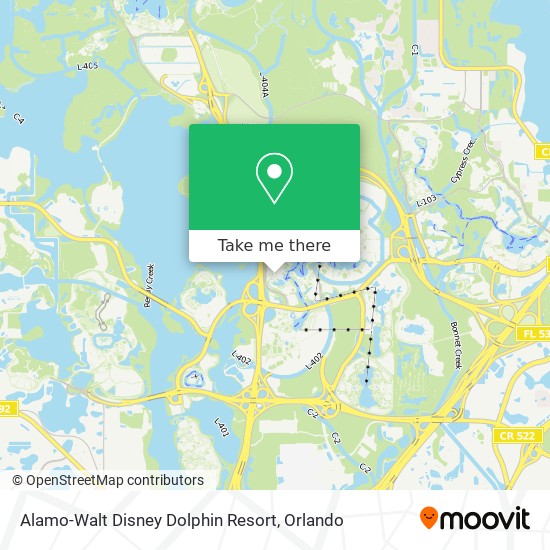 Alamo-Walt Disney Dolphin Resort map