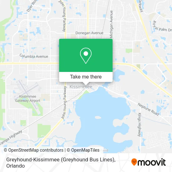 Greyhound-Kissimmee (Greyhound Bus Lines) map