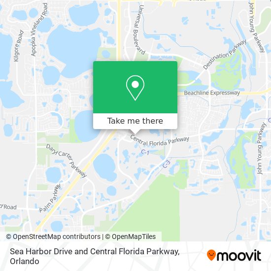 Sea Harbor Drive and Central Florida Parkway map