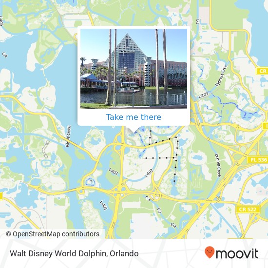 Mapa de Walt Disney World Dolphin