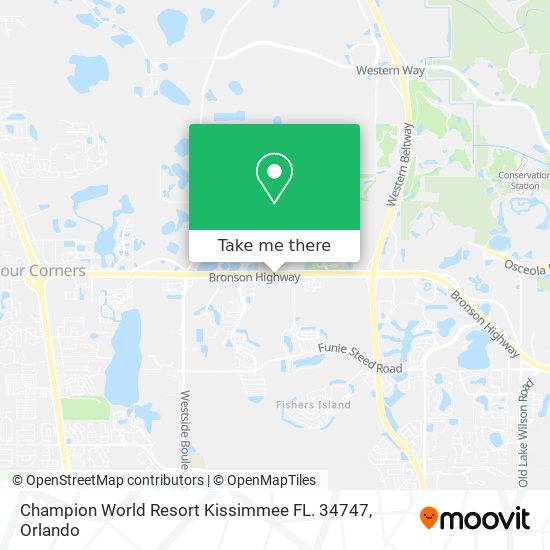 Champion World Resort Kissimmee FL. 34747 map