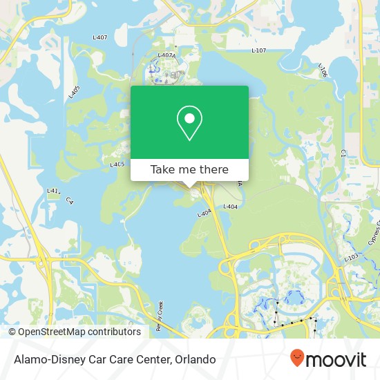 Mapa de Alamo-Disney Car Care Center