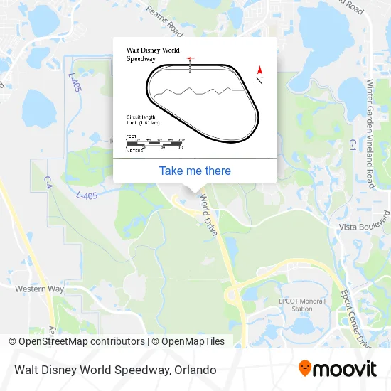 Mapa de Walt Disney World Speedway