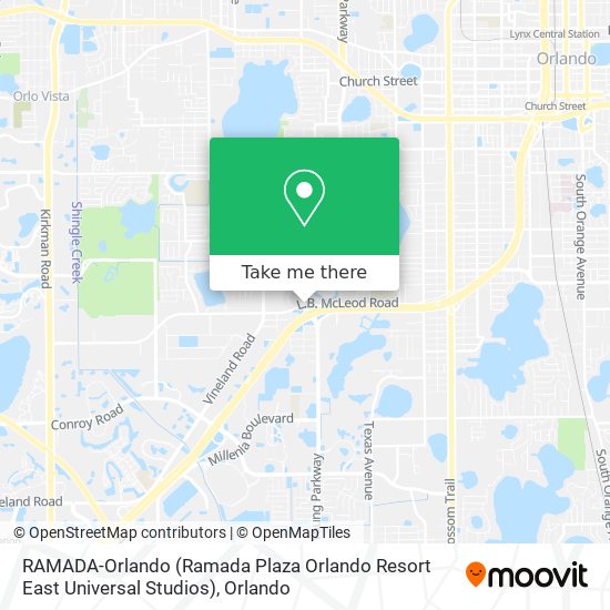 Mapa de RAMADA-Orlando (Ramada Plaza Orlando Resort East Universal Studios)