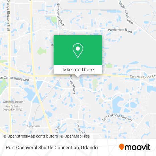 Port Canaveral Shuttle Connection map