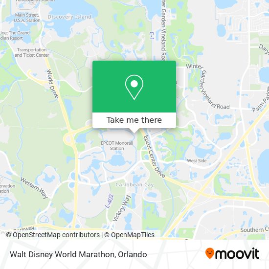 Mapa de Walt Disney World Marathon