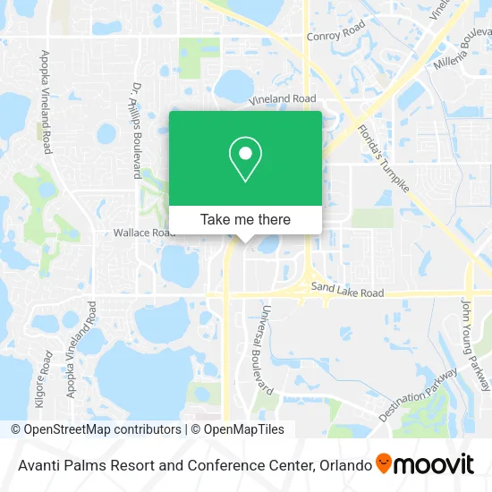 Avanti Palms Resort and Conference Center map