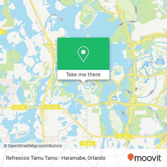 Mapa de Refrescos Tamu Tamu - Haramabe, Harambe Vlg Orlando, FL 32830
