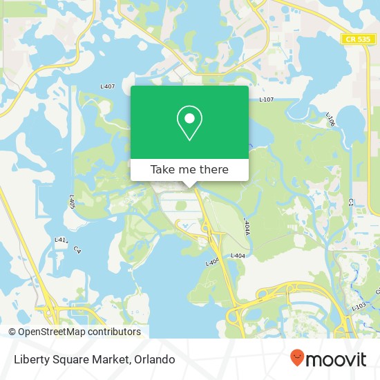 Mapa de Liberty Square Market, 1180 Seven Seas Dr Orlando, FL 32830