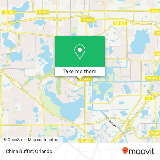 Mapa de China Buffet, 2258 S Kirkman Rd Orlando, FL 32811