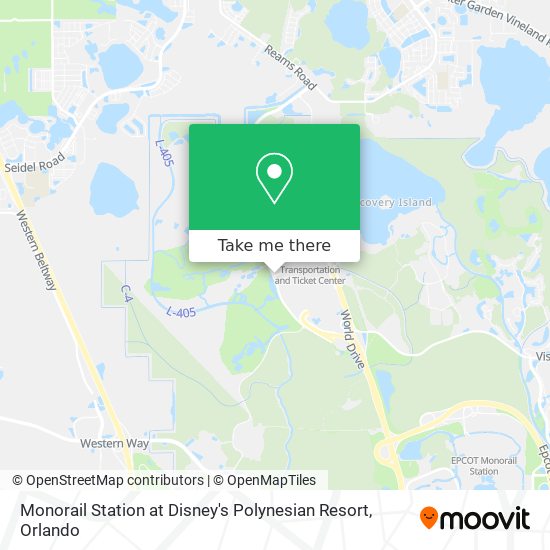 Mapa de Monorail Station at Disney's Polynesian Resort