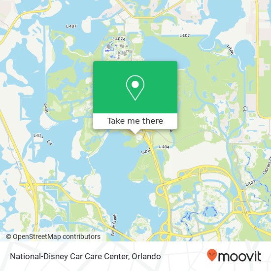 Mapa de National-Disney Car Care Center