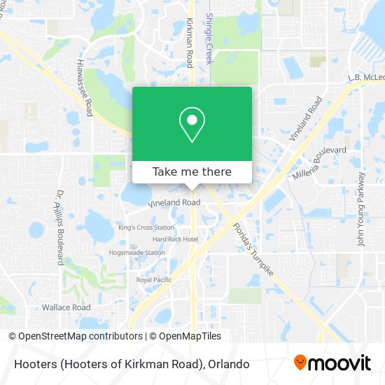 Hooters (Hooters of Kirkman Road) map