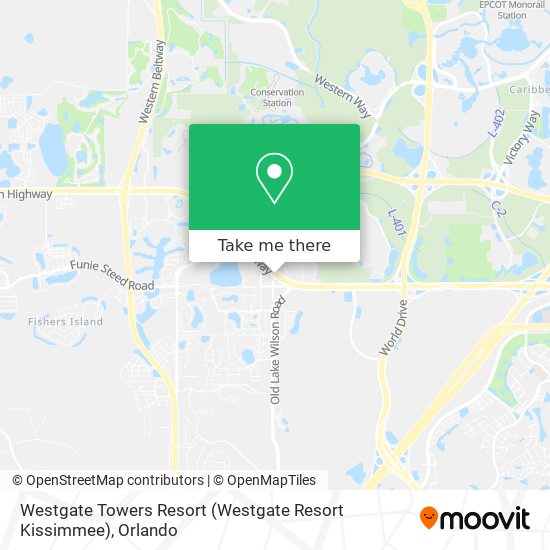 Westgate Towers Resort (Westgate Resort Kissimmee) map