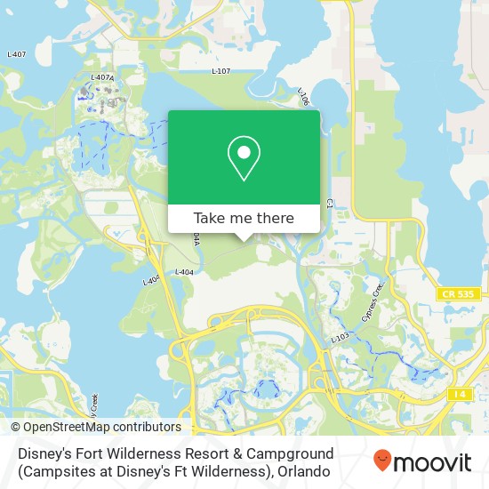 Disney's Fort Wilderness Resort & Campground (Campsites at Disney's Ft Wilderness) map