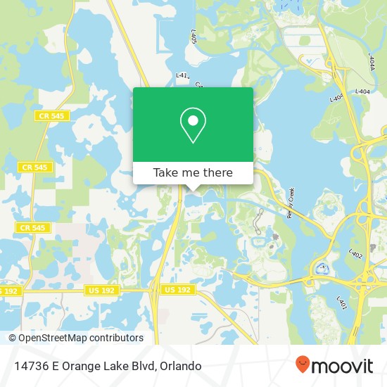 Mapa de 14736 E Orange Lake Blvd