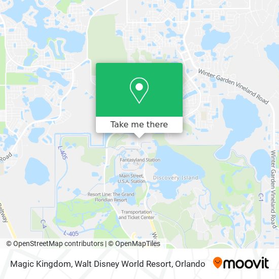 Magic Kingdom, Walt Disney World Resort map