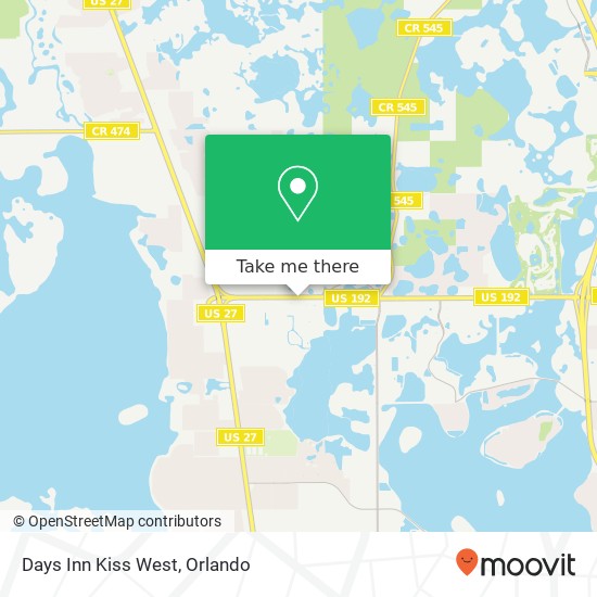 Days Inn Kiss West map