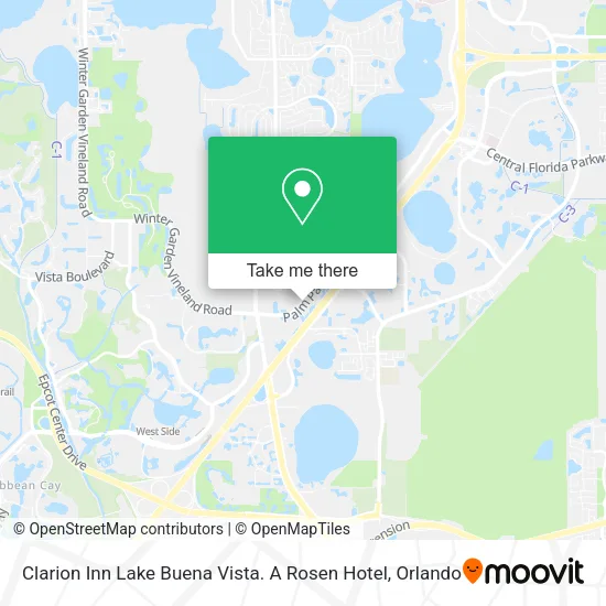 Mapa de Clarion Inn Lake Buena Vista. A Rosen Hotel