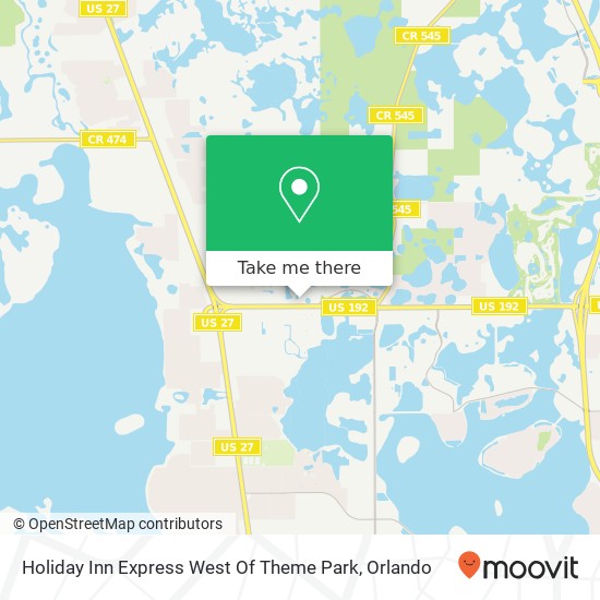 Holiday Inn Express West Of Theme Park map