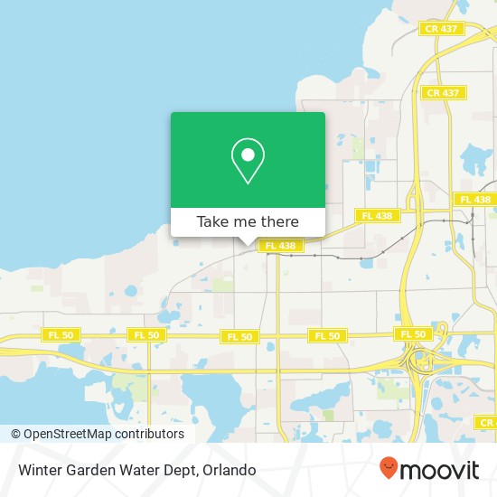 Winter Garden Water Dept map