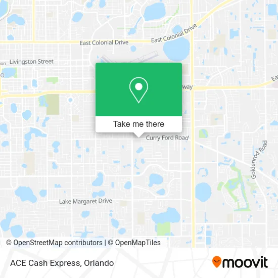 Mapa de ACE Cash Express