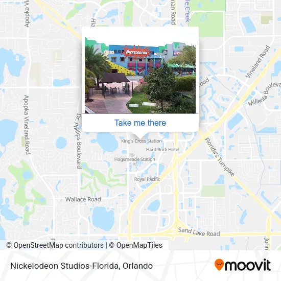 Mapa de Nickelodeon Studios-Florida