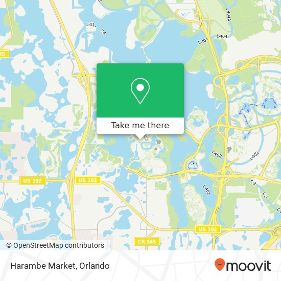 Mapa de Harambe Market, Harambe Vlg Orlando, FL 32830