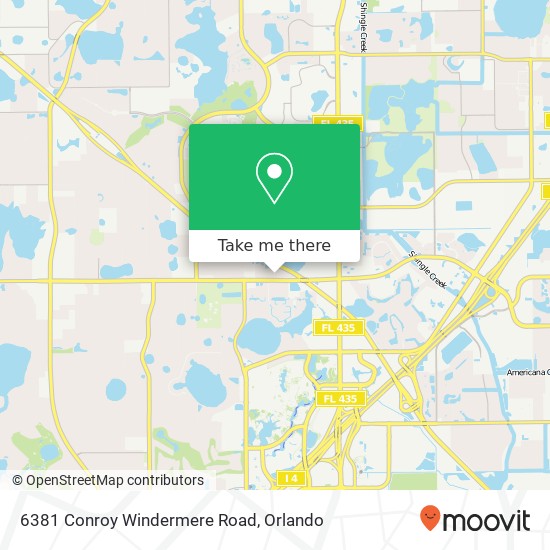 Mapa de 6381 Conroy Windermere Road