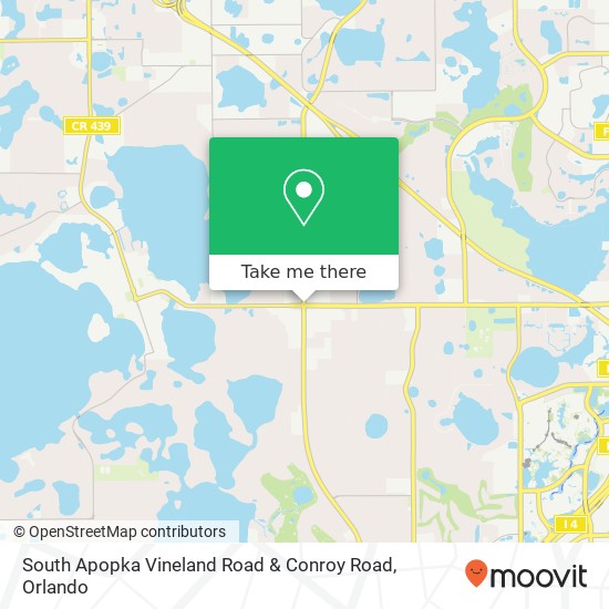 Mapa de South Apopka Vineland Road & Conroy Road