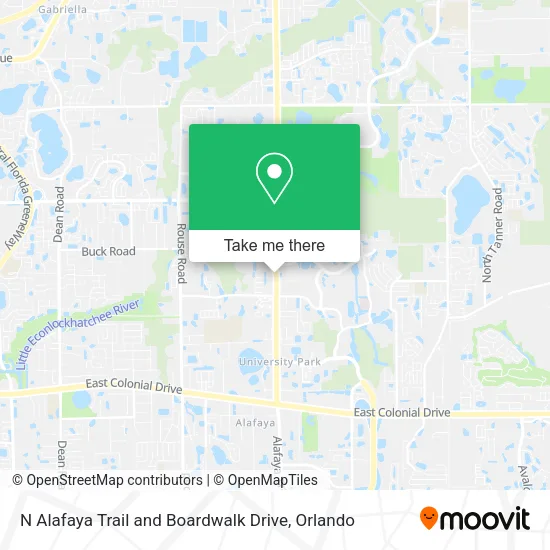 Mapa de N Alafaya Trail and Boardwalk Drive