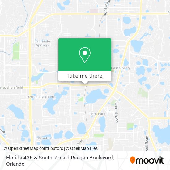 Florida 436 & South Ronald Reagan Boulevard map