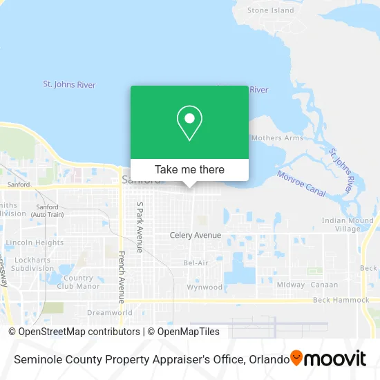 Seminole County Property Appraiser's Office map