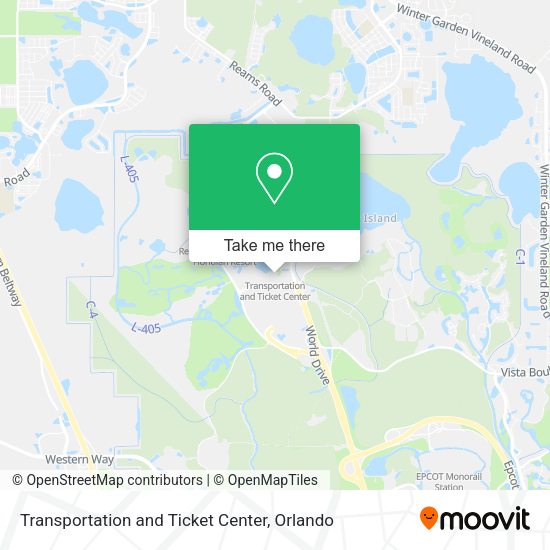 Transportation and Ticket Center map